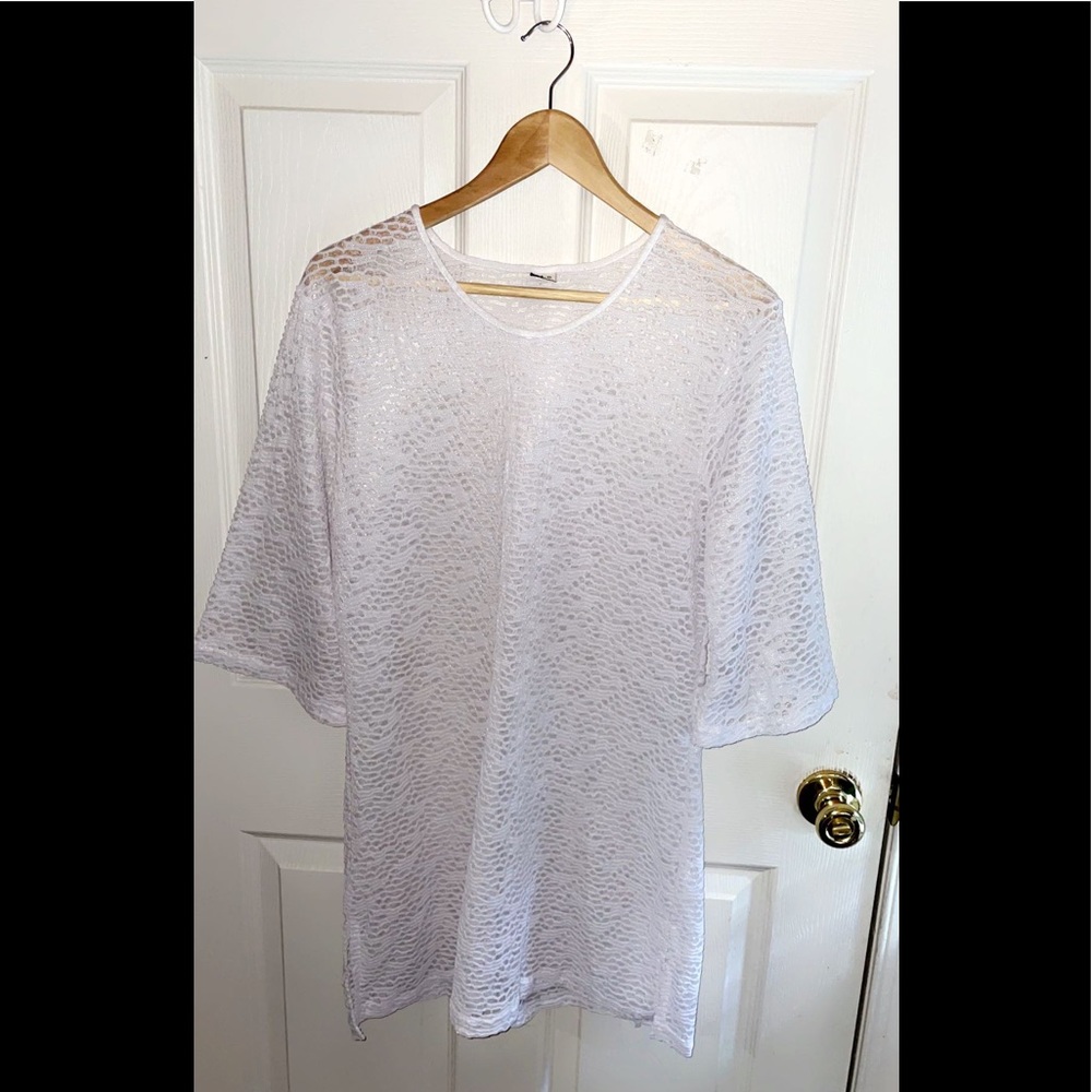 white vld see through swim cover up!
